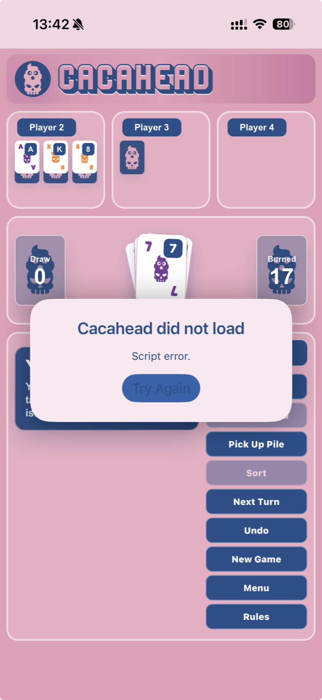 Cacahead speed timer screen
