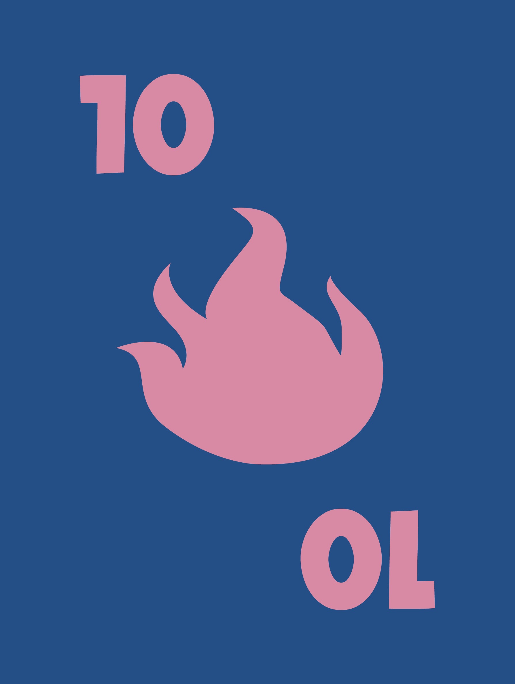 Blue and pink burn magic card
