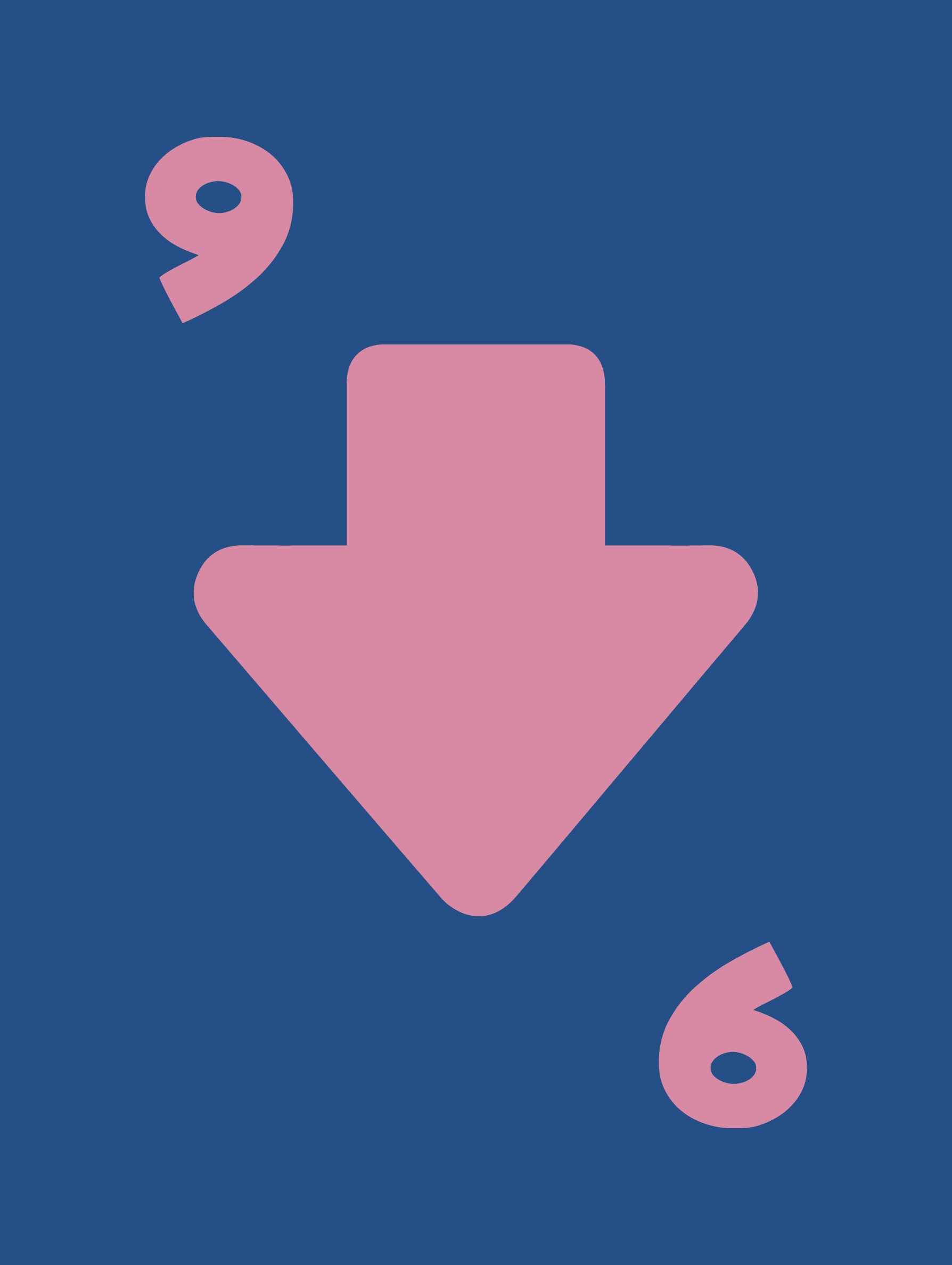 Blue and pink lower magic card