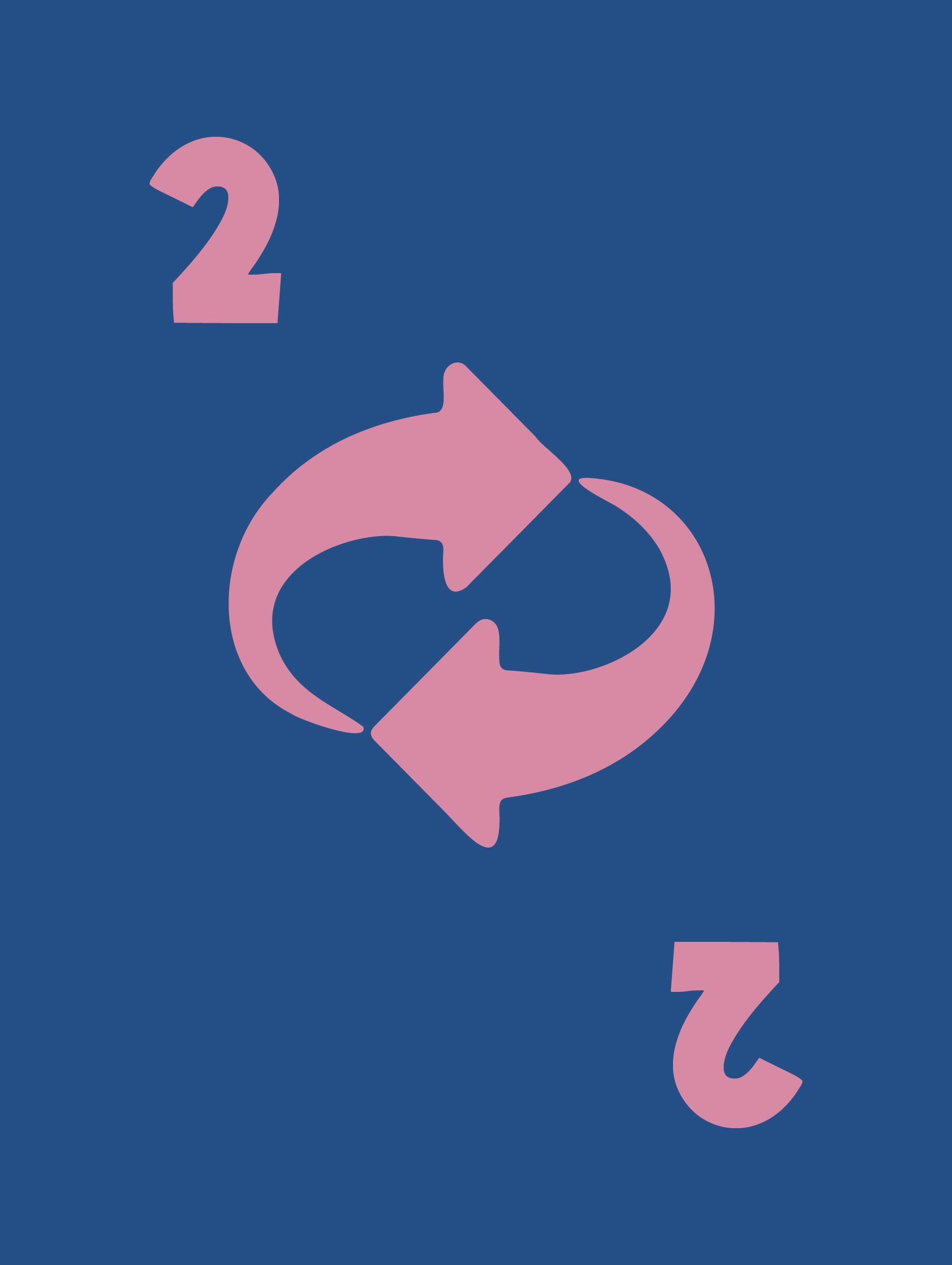Blue and pink reset magic card